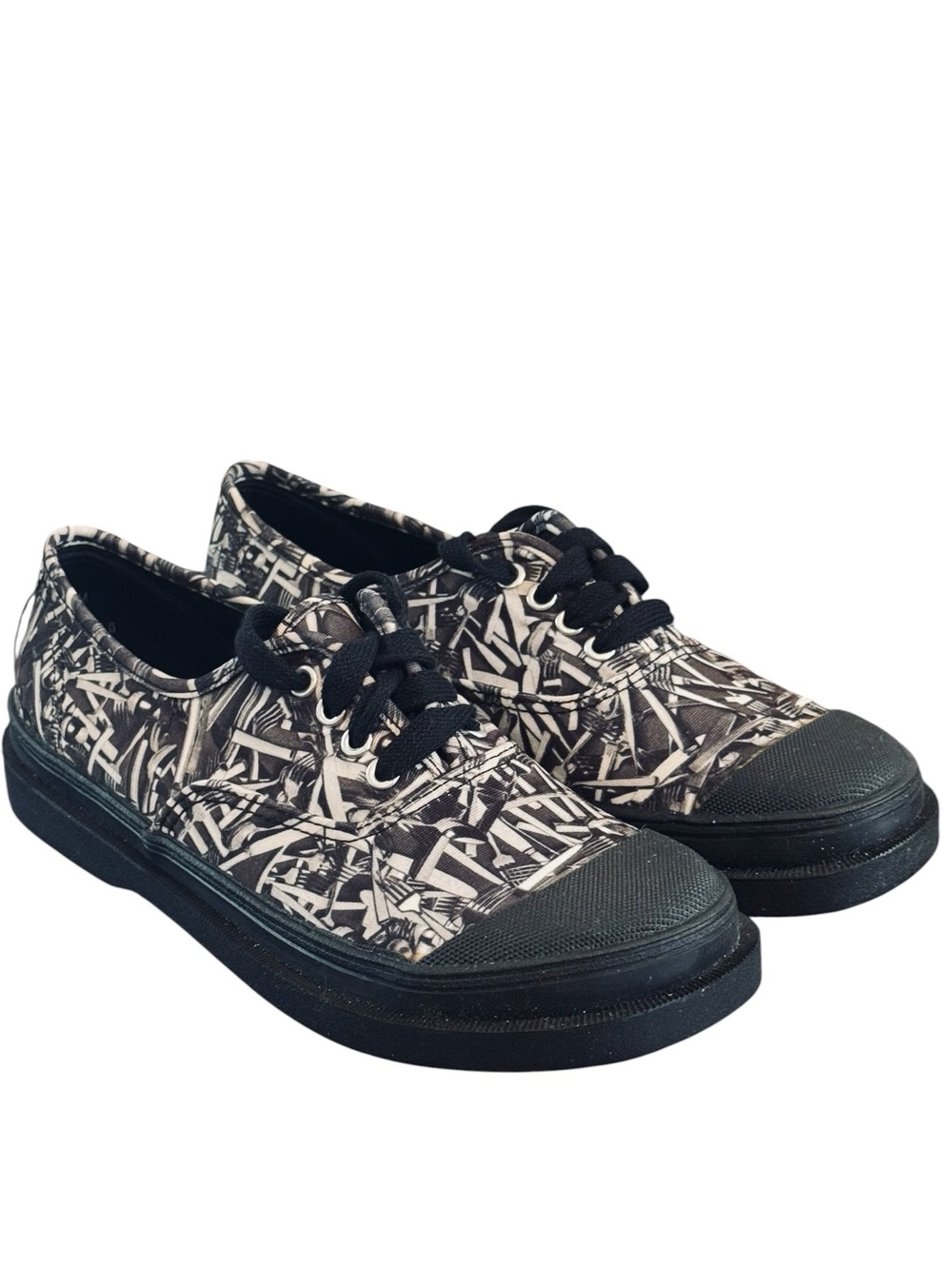 keds bumper silverware gray black geometric graffiti sneakers size 8